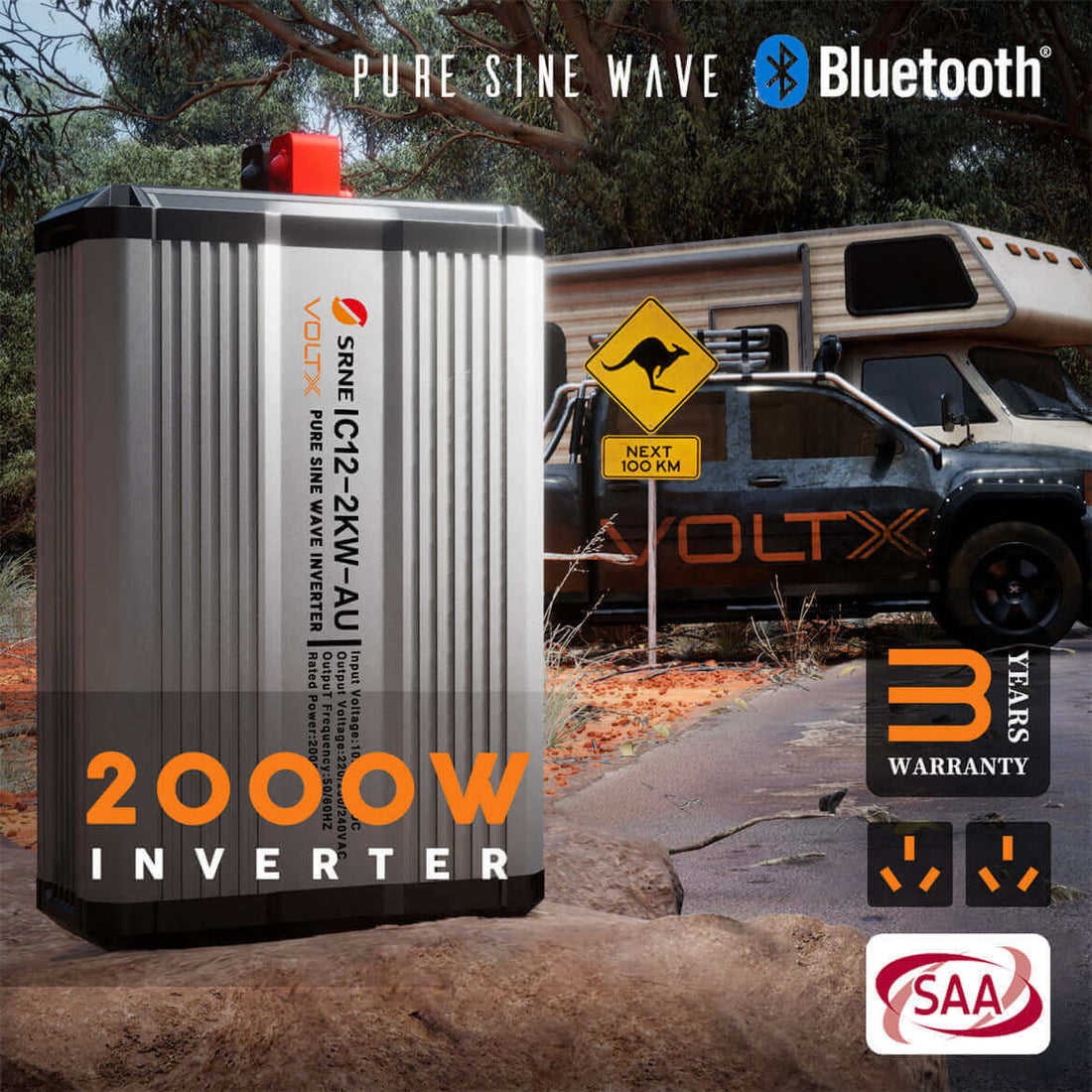 Achieve Reliable Power with the VOLTX SRNE 2000W Inverter