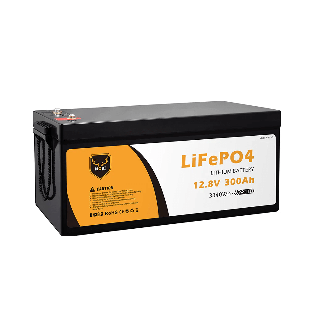 MOBI 12V 300AH Lithium Iron Phosphate Battery LiFePO4 Deep Cycle