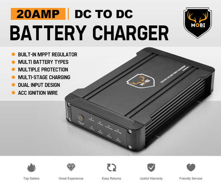 Mobi 12V 20A DC to DC Battery Charger Dual Battery System MPPT