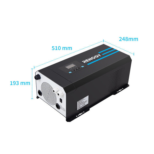 RENOGY 2000W 12V Pure Sine Wave Inverter Charger With LCD Display