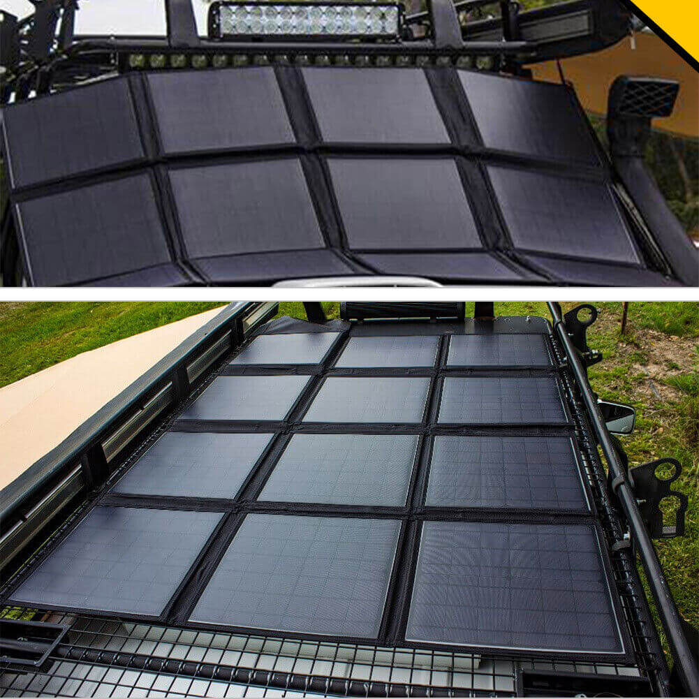 MOBI 350W 12V Solar Panel Blanket Mono Folding Solar Mat Kit