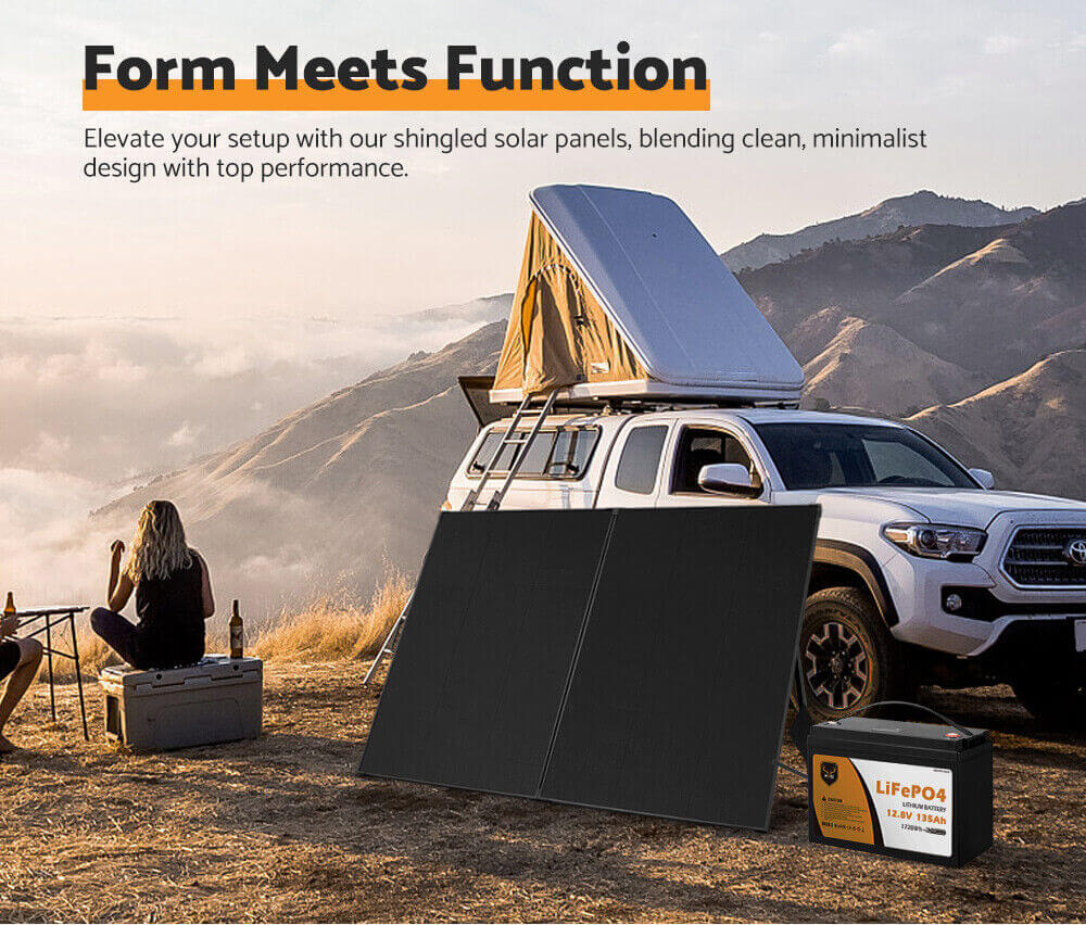 MOBI 300W 12V Mono ETFE Shingled Folding Camping Solar Panel RV