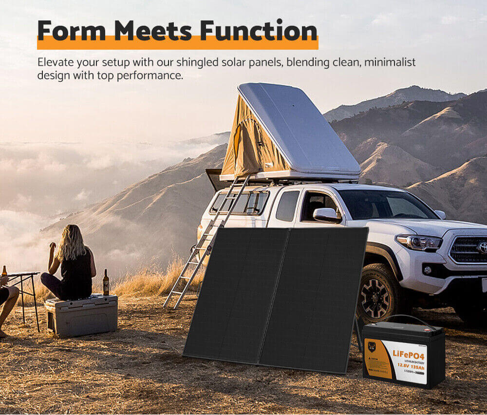 MOBI 200W 12V Mono ETFE Shingled Folding Camping Solar Panel RV