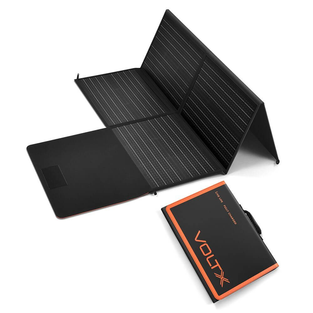 VoltX 12V 100Ah Lithium Battery Solar Panel 200W Blanket Folding Mono Bundle