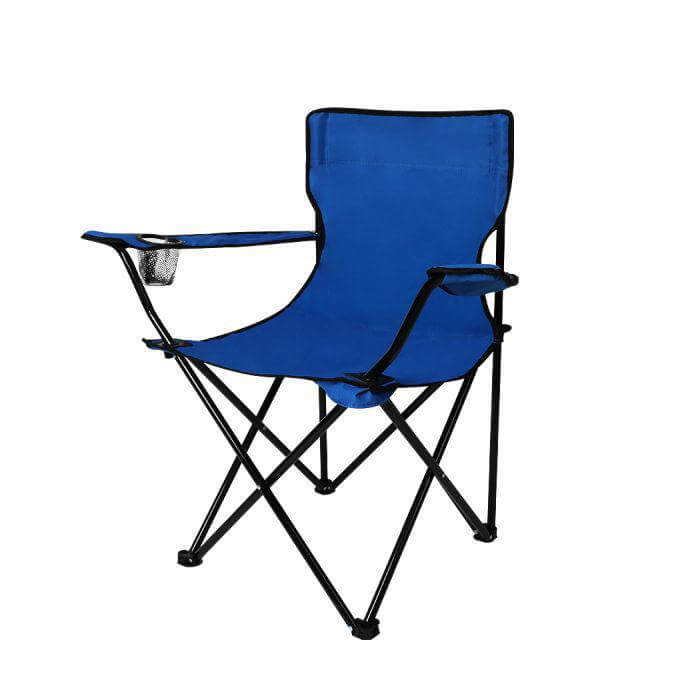 Folding Camping Chairs Arm Foldable Portable Outdoor Beach Fishing Picnic Chair Blue