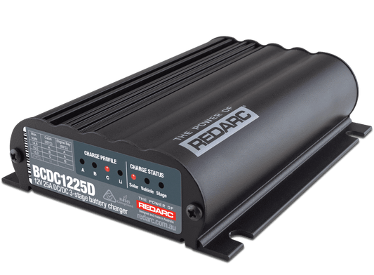 REDARC BCDC1225D - 12V Dual Input 25A In-Vehicle DC To DC Battery Charger