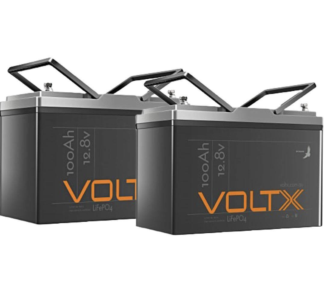 2x VoltX 12V 100Ah Lithium Battery LiFePO4 Deep Cycle Battery Pack