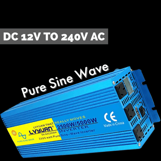 2500W 5000W DC 12V to AC 240V Pure Sine Wave Power Inverter