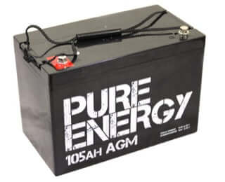 Pure Energy 12V 105Ah AGM Deep Cycle Battery