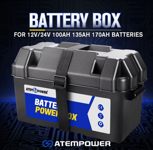 Large ATEM Battery Box 100Ah - 170Ah, 12V - 24V Universal