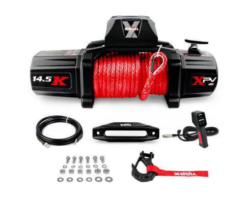 X-BULL Electric Winch 12V Synthetic Rope Wireless 14500LB Remote 4X4 4WD Boat