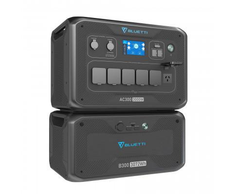 BLUETTI AC300 Portable Power Station & B300 External Battery Module (3000W)