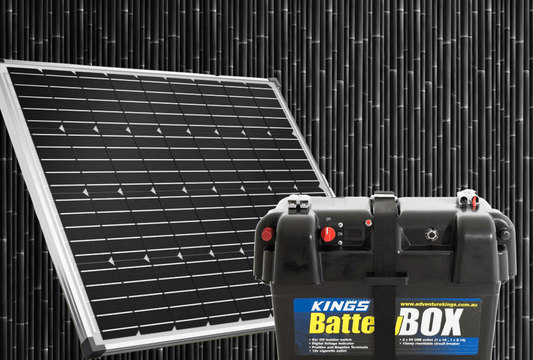 Adventure Kings Battery Box, 200 Watt, 12V StarPower Mono-SI Solar Panel (Combo)