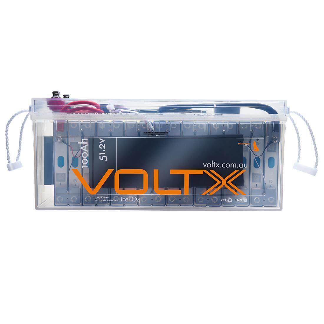 VOLTX 48V 100AH LITHIUM ION PREMIUM LIFEPO4 BATTERY - WITH BUILT-IN POWER VOLTAGE DISPLAY