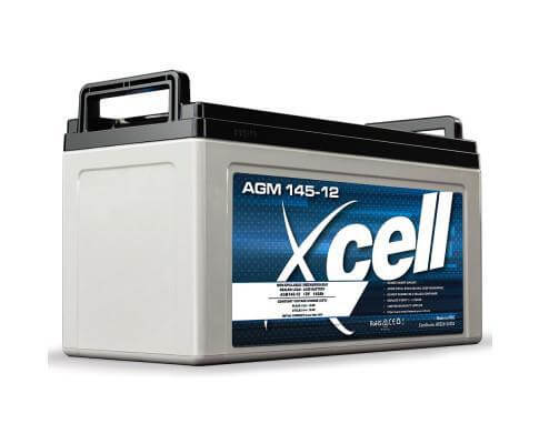 X-CELL AGM Battery 12V 145Ah Portable Sealed SLA Camping Solar Marine