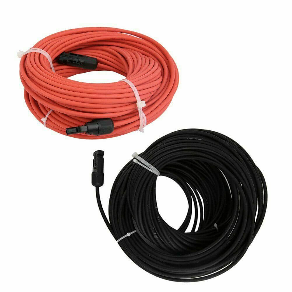 4mm MC4 Black & Red 10 Metre Solar Panel Extension Cable
