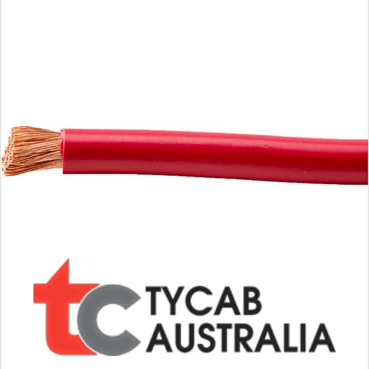 6 B&S Single Core, 103 AMP TYCAB Red Dual Battery Cable 20M