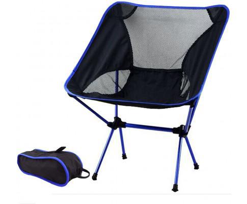 Ultralight Aluminum Alloy Folding Camping Camp Chair Outdoor Hiking Blue