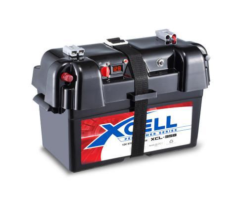 X-CELL Deep Cycle Battery Box Marine Storage Case Boat 12v Camper Camping Power