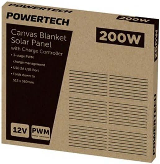 200W 12V POWERTECH SOLAR PANEL BLANKET WITH ACCESSORIES