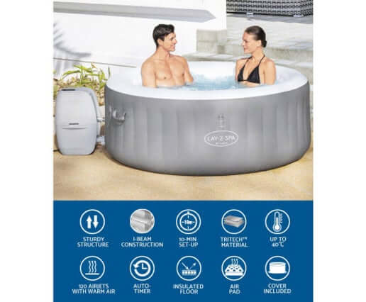 Bestway Inflatable Spa Pool Massage Portable Hot Tub Lay-Z Spa Mini Bath Pools