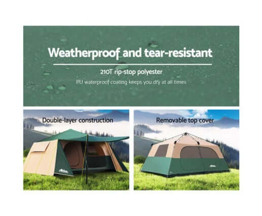 Weisshorn Instant Up Camping Tent 8 Person Pop up Tents Family Hiking Dome Camp