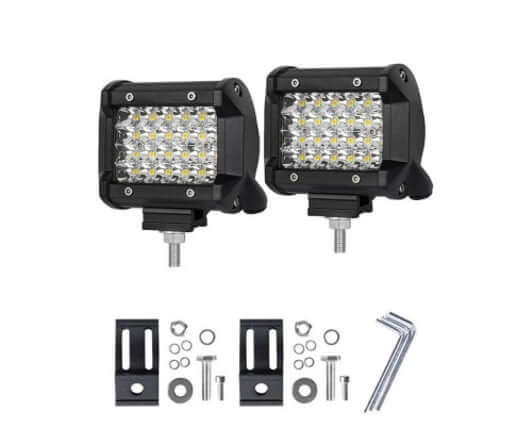 Pair 4 inch Spot LED Work Light Bar Philips Quad Row 4WD 4X4 Car Reverse Driving