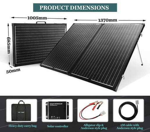Gencity 12V 300W Mono-Si Folding Solar Panels With Regulator