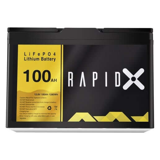 100AH 12V RAPIDX Lithium Iron Phosphate Battery LiFePO4