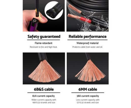 6 B&S Twin Core Wire Electrical Automotive Cable 2 Sheath 450V 10M