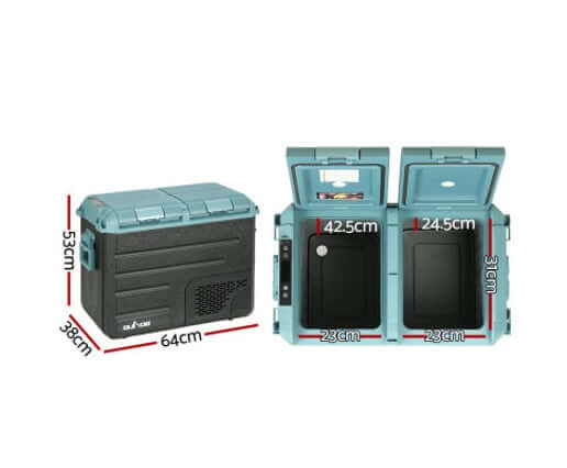 Glacio 50L Portable Fridge Freezer Fridges Cooler Camping 12V/24V/240V Carava