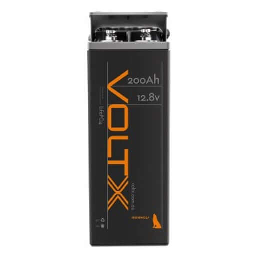 VOLTX 12V 200AH LITHIUM LIFEPO4 BATTERY - SLIM WITH BUILT-IN BMS & POWER VOLTAGE DISPLAY