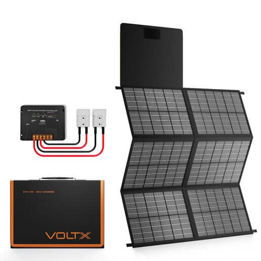  VoltX 12V 200W Mono Solar Blanket Folding Solar Panel Kit Portable Camping MPPT Solar Regulator
