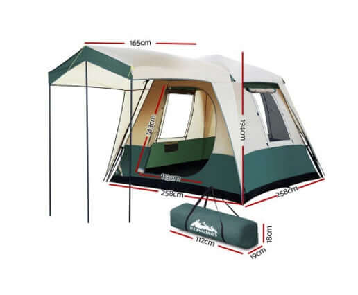 Weisshorn Instant Up Camping Tent 4 Person Pop up Tents Family Hiking Dome Camp