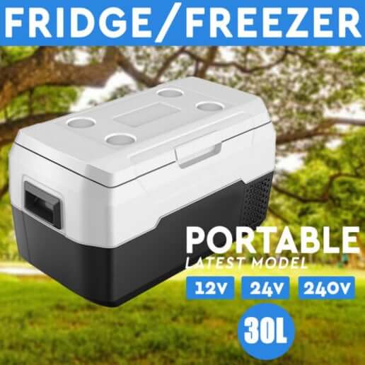 30L Portable Fridge Freezer 12V 24V 240V For Camping Car Boating Caravan Bar
